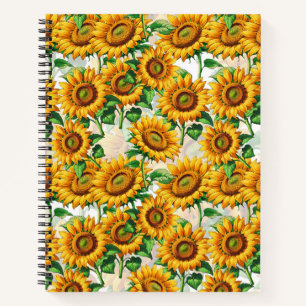 Carnet Tournesol Floral Cottagecore Motif