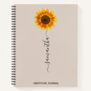 Carnet Tournesol Gratitude Journal, Droit de l'attraction