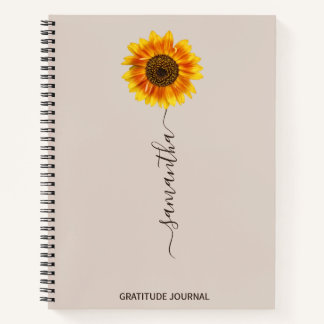 Carnet Tournesol Gratitude Journal, Droit de l'attraction