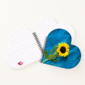 Carnet Tournesol jaune gras sur bleu (Intérieur)