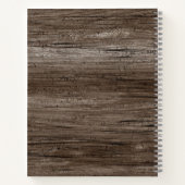 Carnet Tournesol Jaune Rustique Bois Thanksgiving Recette (Dos)