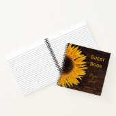 Carnet Tournesol Jaune rustique Pays Bois Brown (Intérieur)