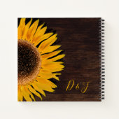 Carnet Tournesol Jaune rustique Pays Bois Brown (Dos)