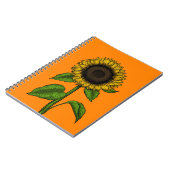 Carnet Tournesol orange (Côté gauche)