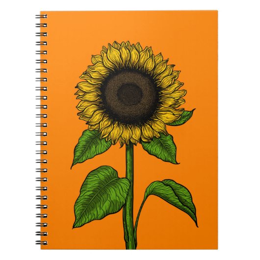 Carnet Tournesol orange (Devant)