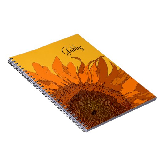 Carnet Tournesol orange (Côté Droit)