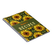 Carnet Tournesol orange jaune avec vert et Brown (Côté Droit)