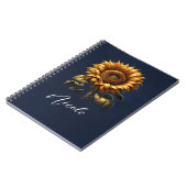 Carnet Tournesol Rustique Bleu (Côté gauche)