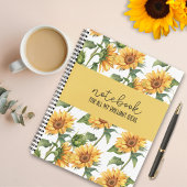 Carnet tournesol "Toutes mes idées brillantes"