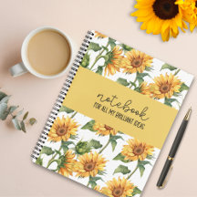 Carnet tournesol "Toutes mes idées brillantes"