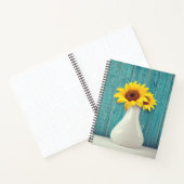Carnet Tournesols dans un vase (Intérieur)