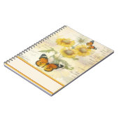 Carnet Tournesols et papillon (Côté gauche)