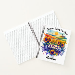 Carnet Tournesols et phare au Kansas