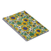Carnet Tournesols. Motif d'art populaire ukrainien. (Côté Droit)