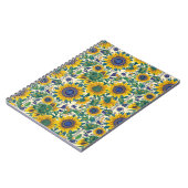 Carnet Tournesols. Motif d'art populaire ukrainien. (Côté gauche)