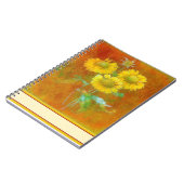 Carnet Tournesols peints doux (Côté gauche)