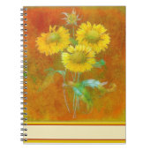 Carnet Tournesols peints doux (Devant)