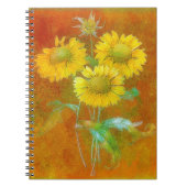 Carnet Tournesols peints doux (Devant)