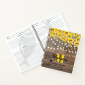 Carnet Tournesols rustiques Bois Chaîne Lumières Recette (Intérieur)