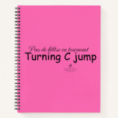 Carnet Tournez le C Jump Hot rose et noir (Devant)