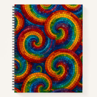 Carnet Tournoyants de mosaïque colorés Deluxe