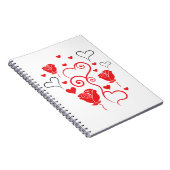 Carnet Tournures de cœurs et de roses (Côté Droit)
