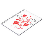 Carnet Tournures de cœurs et de roses (Côté gauche)