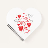 Carnet Tournures de cœurs et de roses (Devant)
