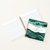Carnet Tourquoise Agate Gold Parties scintillant Script M (Intérieur)