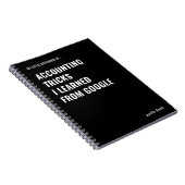 Carnet Tours de comptabilité que j'ai appris du comptable (Côté Droit)