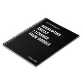 Carnet Tours de comptabilité que j'ai appris du comptable (Côté gauche)