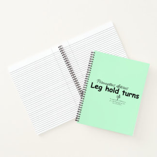 Carnet Tours de maintien de jambe Menthe Douce et Noir