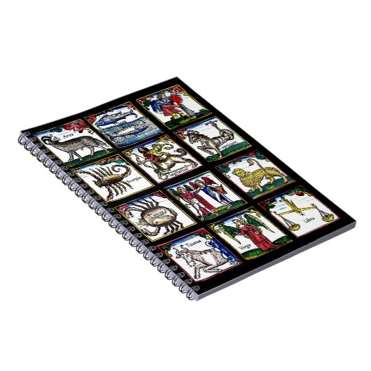 Carnet tous les 12 signes zodiaques Symboles astrologique (Côté Droit)