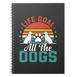 Carnet Tous les chiens Amateur de chiens rétro