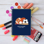Carnet Tous les fans de sports Star<br><div class="desc">Customisez ce design sportif à thème avec un nom,  un monogramme ou un texte de votre choix. Produits correspondants disponibles dans notre magasin.</div>