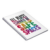 Carnet Tous Les Lieux Devraient Être Des Espaces Sûrs LGB (Côté Droit)