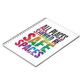 Carnet Tous Les Lieux Devraient Être Des Espaces Sûrs LGB (Côté gauche)