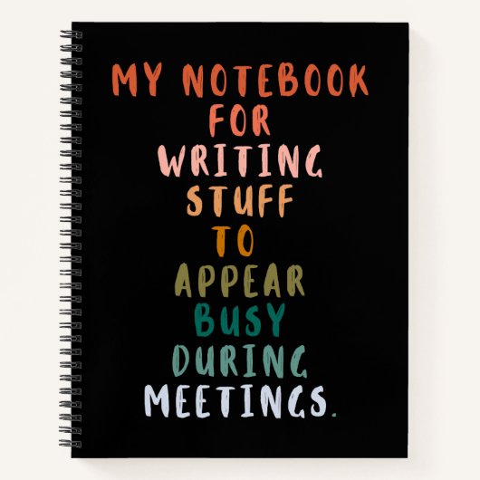 Carnet Tout Apparaître Occupé Pendant Les Réunions Travai (Devant)