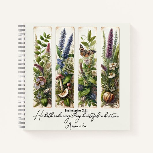 Carnet Tout beau dans son temps botanique (Devant)