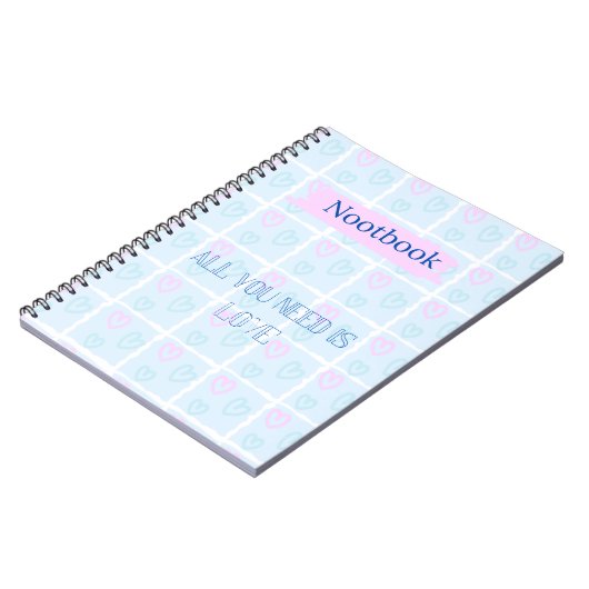 Carnet Tout ce dont tu as besoin, c'est d'amour (Côté gauche)