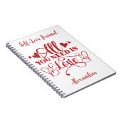 Carnet Tout ce dont vous avez besoin est Love Typography (Côté Droit)