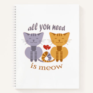 Carnet Tout ce dont vous avez besoin est moi chats de la 