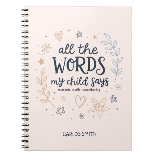 Carnet Tout ce que mon enfant dit (Devant)