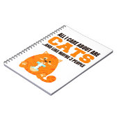 Carnet Tout Ce Qui M'Intéresse, Ce Sont Les Chats Et Peut (Côté gauche)