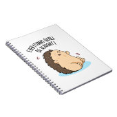 Carnet Tout ira bien Blague drôle de hérisson Pun (Côté Droit)