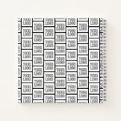 Carnet Tout motif répétitif de logo ou d'image (Dos)