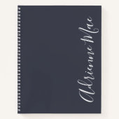 Carnet Tout simplement élégant bleu marine moderne Person (Devant)