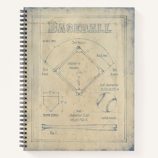 Carnet Tout sur le jeu - Baseball (Devant)