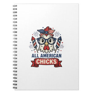 Carnet Toutes les poules américaines patriotiques Vector