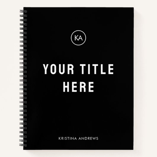 Carnet Tracker de mesure du corps de fitness Monogramme (Devant)